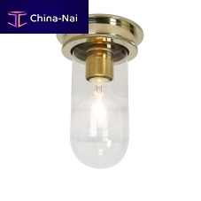 Contemporary ceiling light SHIP'S COMPANIONWAYroundglassbrass