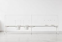 Contemporary table FOURREAL® A XL 74laminatesteel baserectangular