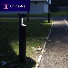 Urban bollard light BOLARSIDE contemporaryaluminumwith tempered glass diffuser