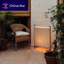 Floor-standing lamp AMIDlacquered steelfabriccontemporary