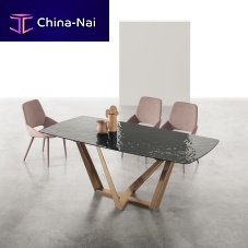 Contemporary dining table PRIAMO GLASSglasspainted metal basebrushed metal base