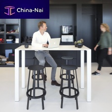 Contemporary high bar table PORTALlaminatemetal baserectangular