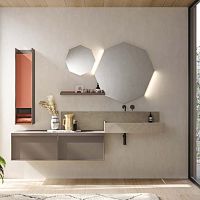 Wall-hung washbasin cabinet 02HPLcontemporarywith door