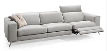 Contemporary sofa MOVINGfabricleathergray