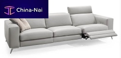 Contemporary sofa MOVINGfabricleathergray