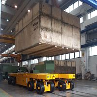Diesel self-propelled trailer IL140MES 4-axlefor heavy loadsflatbed