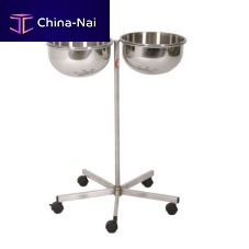 Double bin surgical basin stand AD-174trolley-mountedstainless steel