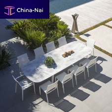 Contemporary table SAGAMOREHPLaluminum baserectangular
