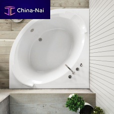 Corner bathtub BRAVATTAdeepcompositewhite