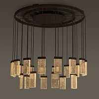 Contemporary chandelier 24 GRAND CRU CHANDELIERglassaluminumLED