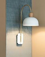 Contemporary wall light NINAindoorlacquered metalbrushed brass