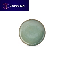Round plate Filo Opal : 614215porcelainplaingreen