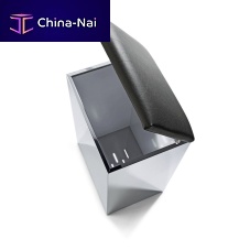 Contemporary stool CASE HK 2synthetic leathersteel basestainless steel base