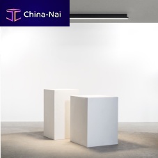 Contemporary ceiling light ritmo C1800linearlacquered aluminumpolycarbonate