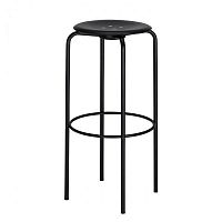 Contemporary bar stool 2052oakwalnutmetal base