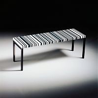 Contemporary bench RAITAsteelSolid Surface