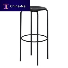 Contemporary bar stool 2052oakwalnutmetal base