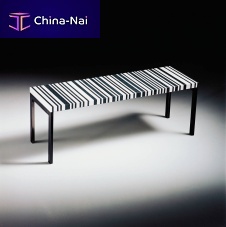 Contemporary bench RAITAsteelSolid Surface