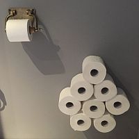 Wall-mounted toilet roll holder RH4woodenhome