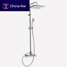 Wall-mounted shower set WO980104contemporarywith hand showerwith fixed-column shower head