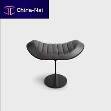 Contemporary stool H.E.A. 310leathermetal basecentral base