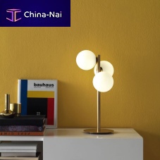 Table lamp TOPmetalopalescent glasssmoked glass