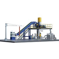 Cutting chopper horizontalfor rubberchip