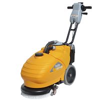 Walk-behind scrubber-dryer babybattery-powered