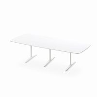 Contemporary dining table PLATO MDFaluminumrectangular