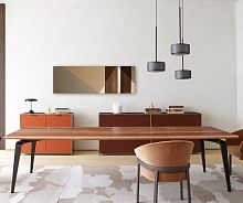 Contemporary dining table ODESSAoakwalnutporcelain stoneware