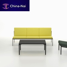 Contemporary sofa Kikifabricleatherbrown