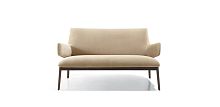 Contemporary upholstered bench HUGpolyesterhigh-backwith backrest