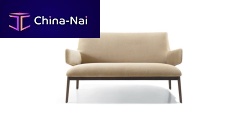 Contemporary upholstered bench HUGpolyesterhigh-backwith backrest
