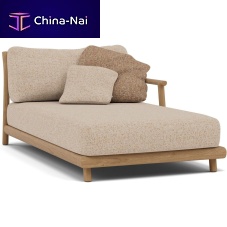 Contemporary daybed Muyu leftfabricteakteak base