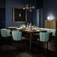 Contemporary dining table NIGHTINGALEwoodenmetalrectangular