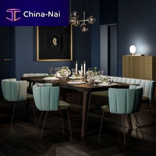 Contemporary dining table NIGHTINGALEwoodenmetalrectangular