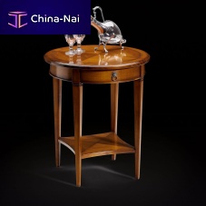 Traditional side table CVF035cherrywoodroundwith drawer