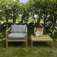 Contemporary armchair VIRKELYSTteakgrayoutdoor