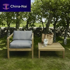 Contemporary armchair VIRKELYSTteakgrayoutdoor