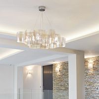 Pendant lamp CLOUD N�27Apolished stainless steelcontemporarycorded