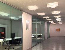 Contemporary ceiling light DUNAsquarepolycarbonatecompact fluorescent