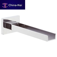 Chrome-plated brass bathtub spout 91QCwall-mounted