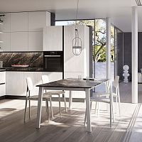 Contemporary dining table wood veneerlaminated MDFmelamine