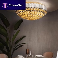 Contemporary ceiling light ODEONcircularGoldflex®Lentiflex®