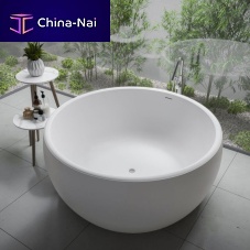Round bathtub AURA-MINI-WHTfree-standingfor homescontemporary