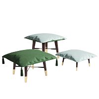 Contemporary stool BAMBIfabriclacquered wood basecushion