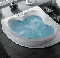 Corner bathtub CLASSIC: FANTASYwhirlpoolacrylicwhite