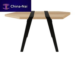 Contemporary side table PI04metaloaksolid wood