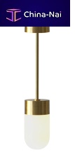 Contemporary ceiling light VOXroundglassbrass