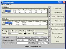 Calibration software MotoCalV EGrobot programmingpositioningmechanical